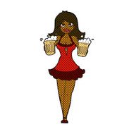 comic cartoon beer festival girl