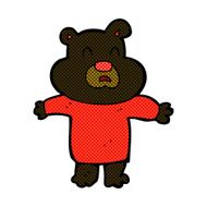 comic cartoon unhappy black bear