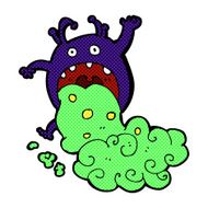 comic cartoon gross monster being sick N2