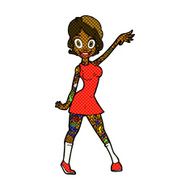 comic cartoon woman with tattoos N2