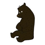 comic cartoon happy black bear