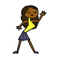 comic cartoon woman dancing N2