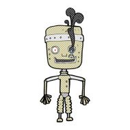 comic cartoon malfunctioning robot