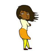 comic cartoon woman making photo face N2