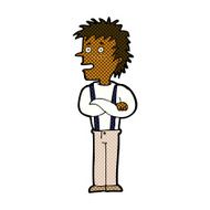 comic cartoon boy with folded arms N3