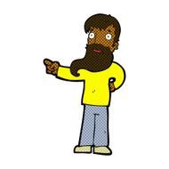 comic cartoon man with beard pointing N2