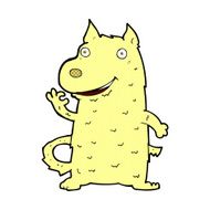 comic cartoon happy dog N9