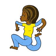 comic cartoon woman running N2