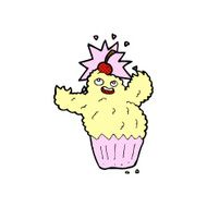 comic cartoon cupcake monster N2
