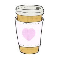 comic cartoon I love coffee cup