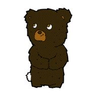 comic cartoon black bear cub