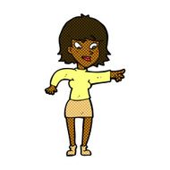 comic cartoon woman pointing N22