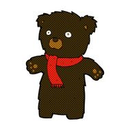 comic cartoon cute black bear N4