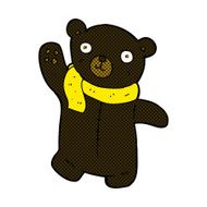 cute comic cartoon black teddy bear