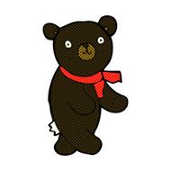 cute comic cartoon black teddy bear N2