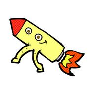 comic cartoon happy rocket N2