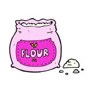 comic cartoon pink bag of flour N2