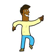 comic cartoon grinning man N10