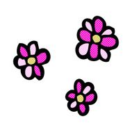 comic cartoon flowers N7