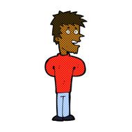 comic cartoon happy man N48
