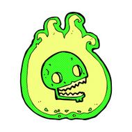 comic cartoon halloween flame border