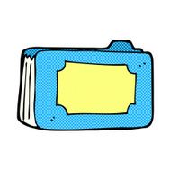 comic cartoon pink business folder