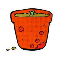 comic cartoon flower pot N2
