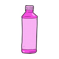 comic cartoon pink bottle