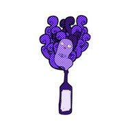 comic cartoon ghost in bottle N3