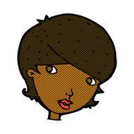 comic cartoon friendly woman N8