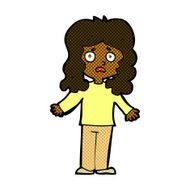 comic cartoon worried woman N8