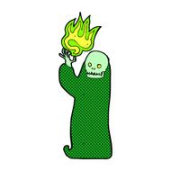 comic cartoon waving halloween ghoul N2