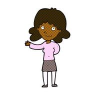 comic cartoon friendly woman N9