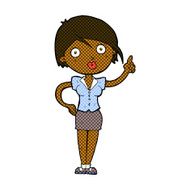 comic cartoon pretty woman with idea N8