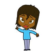 comic cartoon woman with idea N27