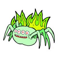 comic cartoon spooky spider N2
