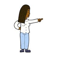 comic cartoon woman pointing N24
