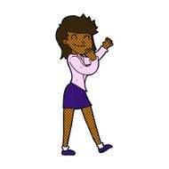 comic cartoon happy businesswoman N2