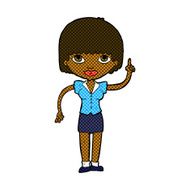 comic cartoon woman with idea N28