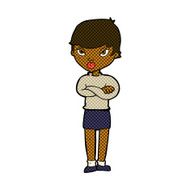 comic cartoon annoyed woman N22