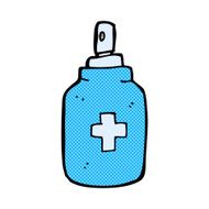comic cartoon antiseptic spray N2