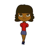 comic cartoon happy girl N10