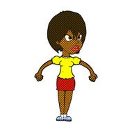 comic cartoon annoyed woman N23