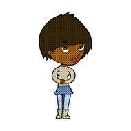 comic cartoon nervous woman N4