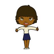 comic cartoon happy girl N11