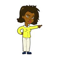 comic cartoon woman pointing N25