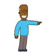 comic cartoon old man gesturing Get Out! N2