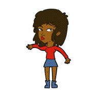 comic cartoon woman playing it cool N2