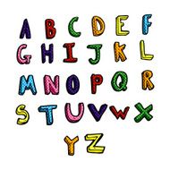 comic cartoon alphabet N2