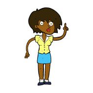 comic cartoon woman with question N2